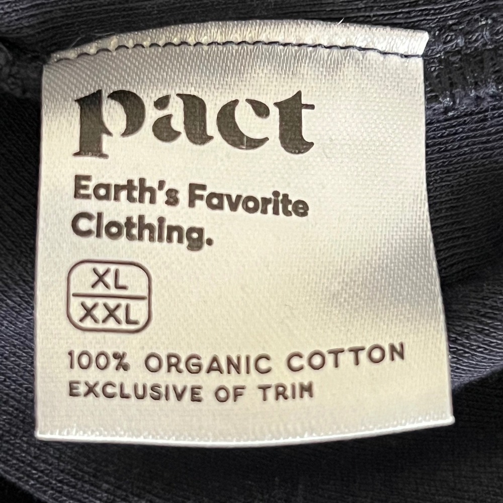 Pact Organic Cotton Oversized Sweatshirt Navy Blue XL XXL Crew Neck High Low Hem - Picture 6 of 9
